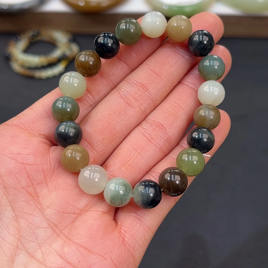 和田玉未镶嵌手镯卡10新疆楼兰