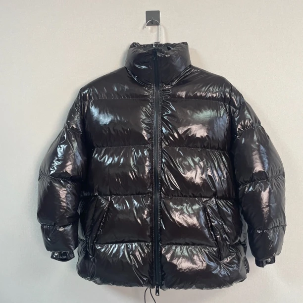 未使用 BOTTEGA VENETA/葆蝶家 亮面深棕色羽绒服/XXS码/价23000