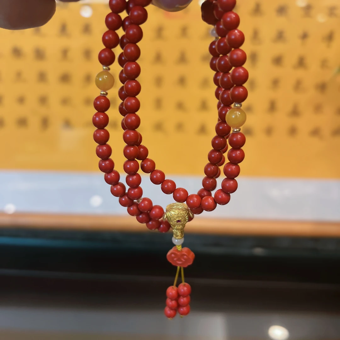 蓝宫调 朱0.6 108珠串 6年 M7