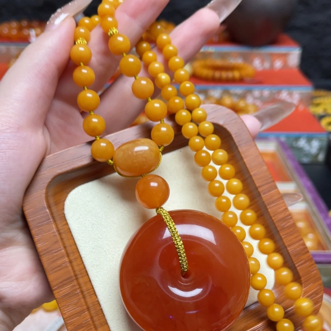 蜜蜡颈饰未镶嵌项链