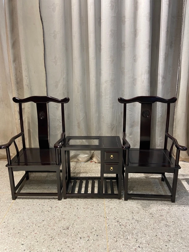 黑檀加粗官帽三件套（包邮）