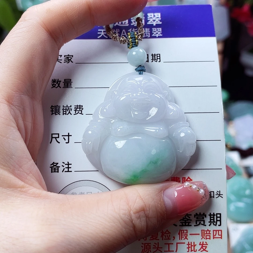 翡翠未镶嵌颈饰佛公32