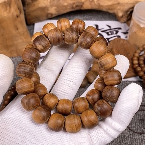 檀香木手串/手链无*老山檀香黑肉虎纹12/13沉水