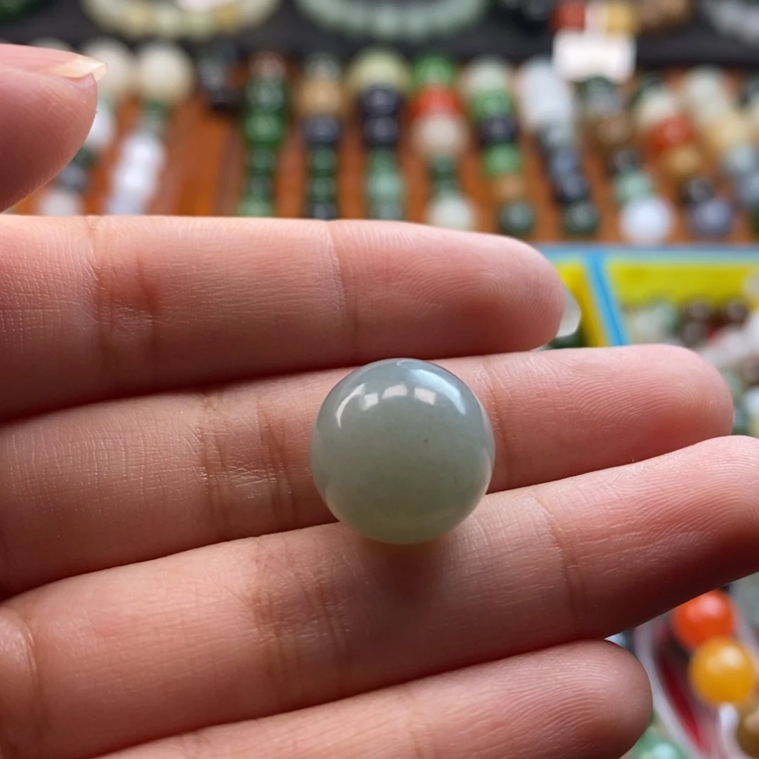 和田玉未镶嵌珠宝奇石福利蓝调青花单珠z14