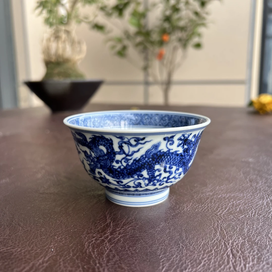 舜瓷天工一品穿花龙杯单杯茶具茶杯纯手工主人杯手绘龙纹柴窑陶瓷
