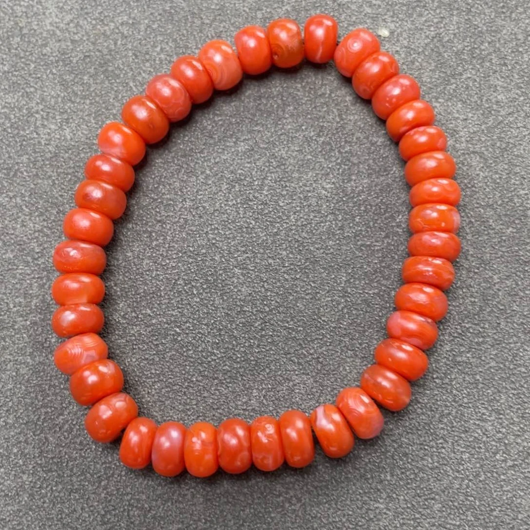 南红玛瑙珠串未镶嵌星**心