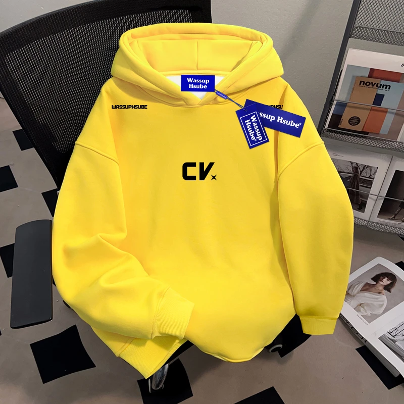 WASSUP HSUBE美式潮流套头连帽卫衣重磅潮酷高街男士慵懒宽松上衣