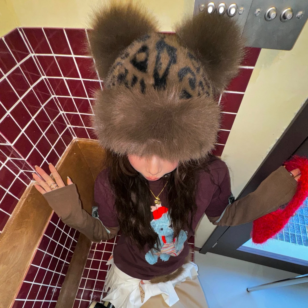 2025【新年限定】小熊耳朵毛绒帽子103