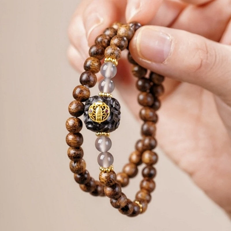 巴布亚贡木无事牌手串五路财神扎基拉姆十二生肖挂件吊坠汽车挂件