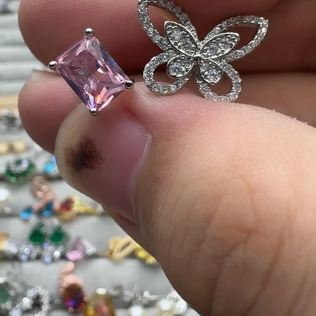 托帕石戒指银S925镶嵌