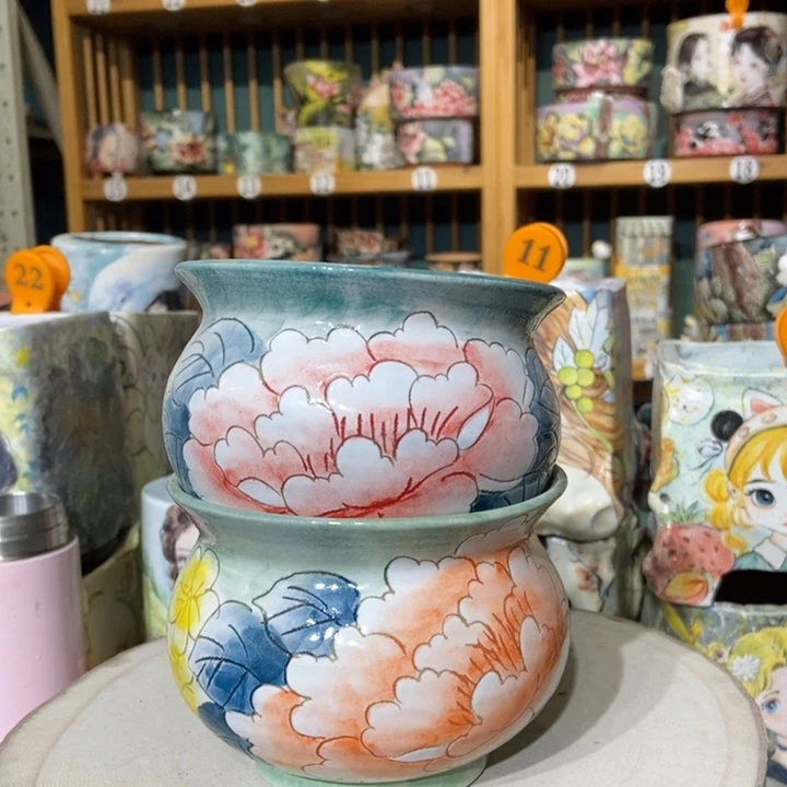 红陶景德镇艺术手绘作品