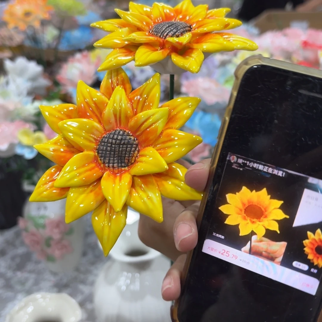 陶瓷花，20元发货，退款拉黑