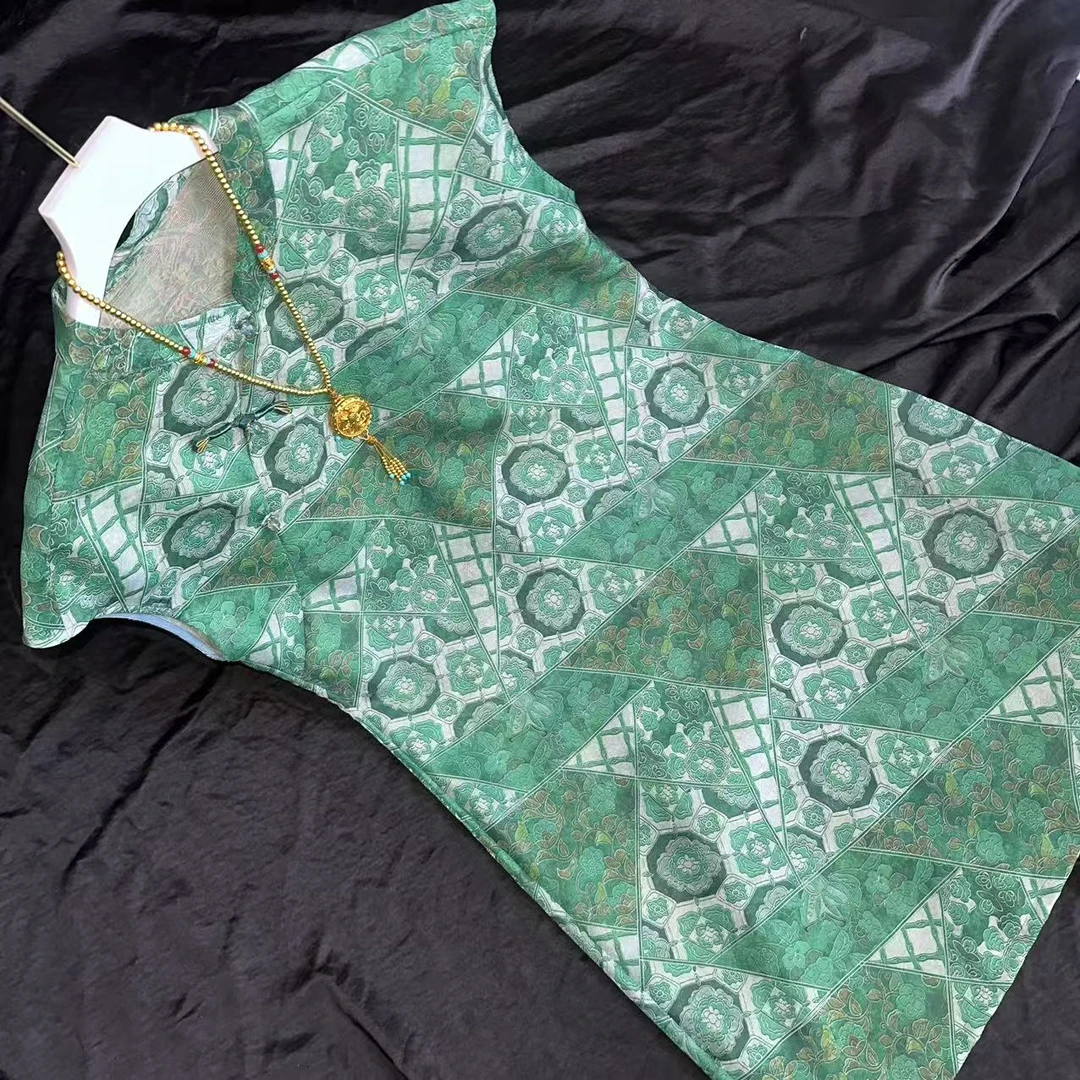 0316-常熟新中式夏季新款气质飞袖小个子国风连衣裙