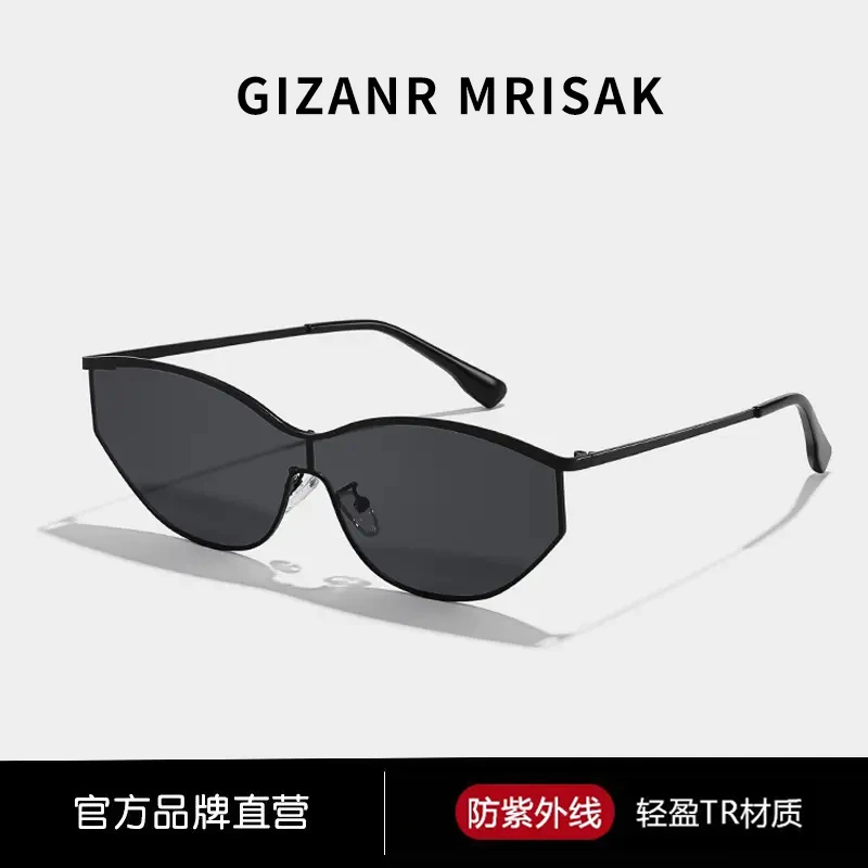 GIZANR MRISAK新款Y2K未来科技感防护极窄猫眼时尚女款太阳镜