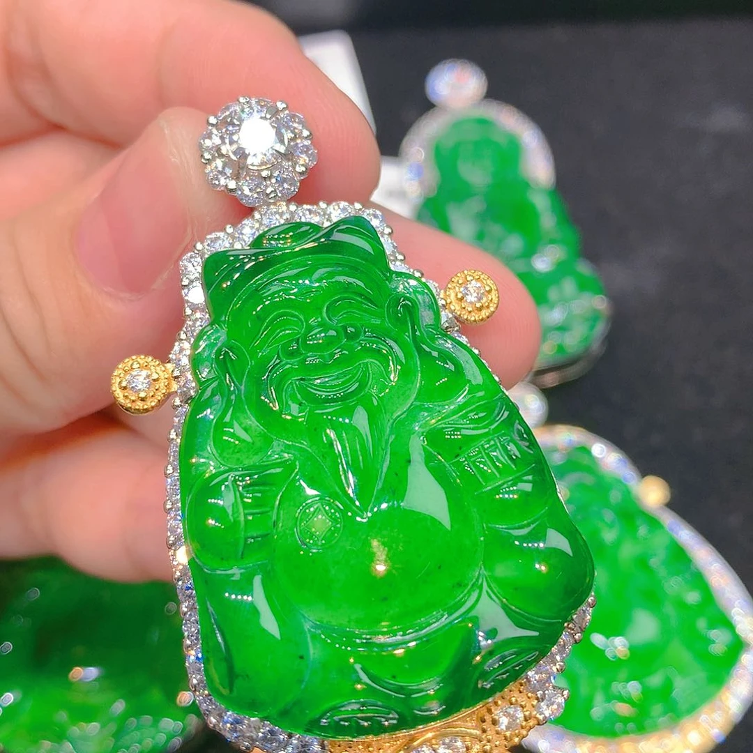 翡翠银S925镶嵌颈饰翡翠