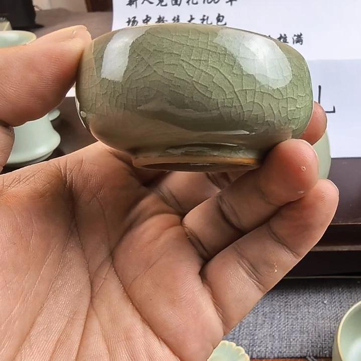 ****️汝州原产地原矿豆绿客杯样本瑕疵随机发