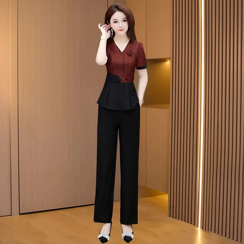 小香风套装女夏季2025新款爆款高级感贵夫人品牌洋气喜妈妈两件套