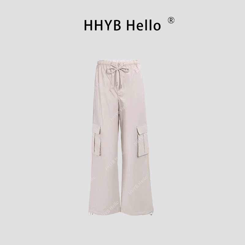 【Q】244075 休闲阔腿裤宽松工装裤女2024新款宽松拖地长裤