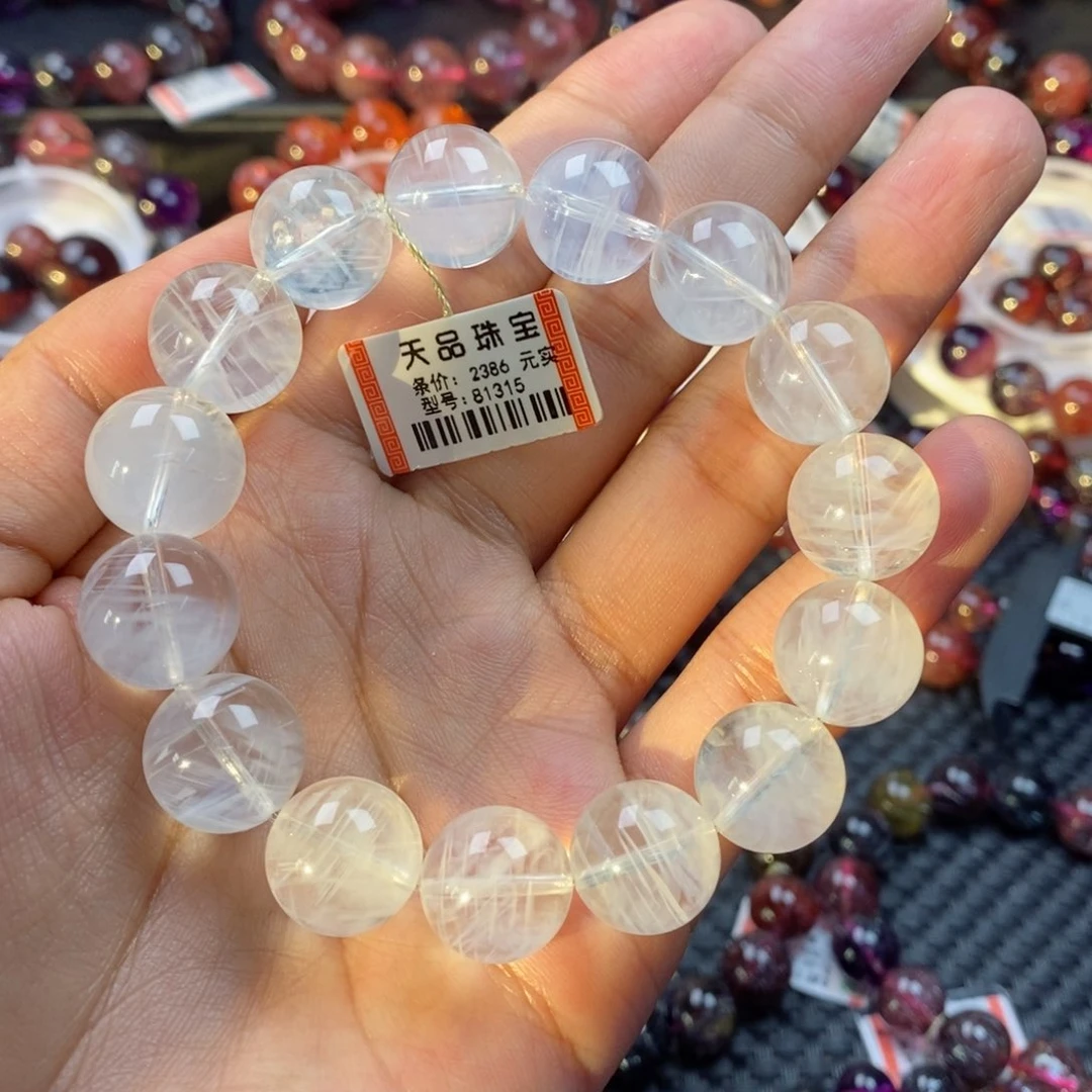 水晶手链未镶嵌蓝针81315