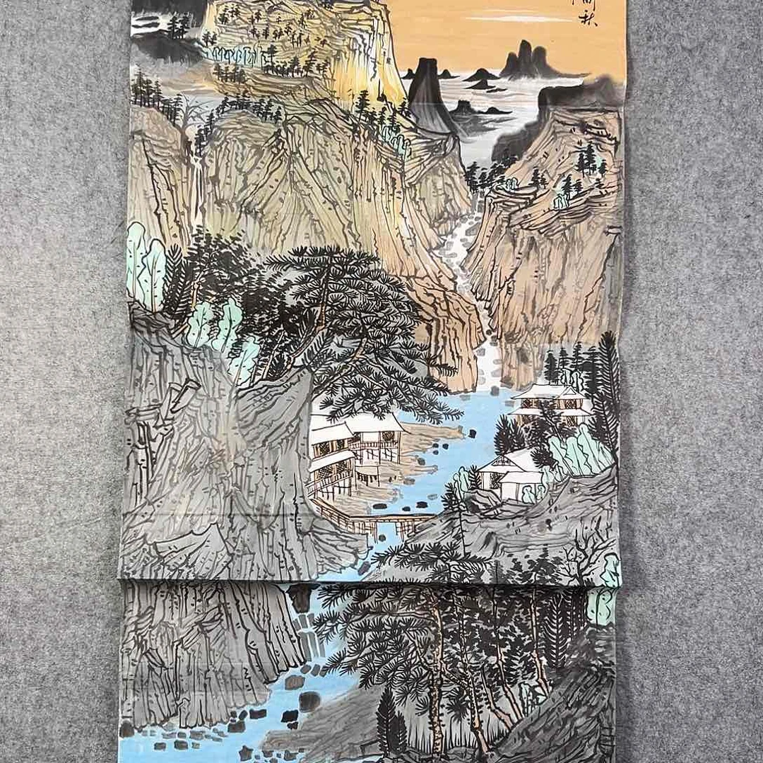 国画976 牡丹之花之叶的颜色与