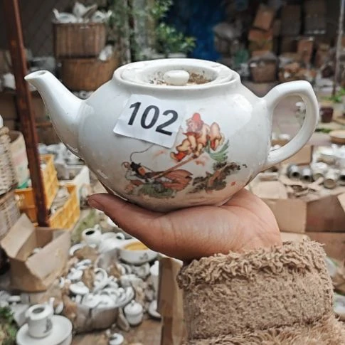 库存瓷片多孔茶壶一个口失园