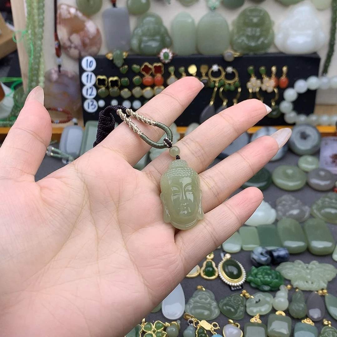 和田玉未镶嵌吊坠(不含链)