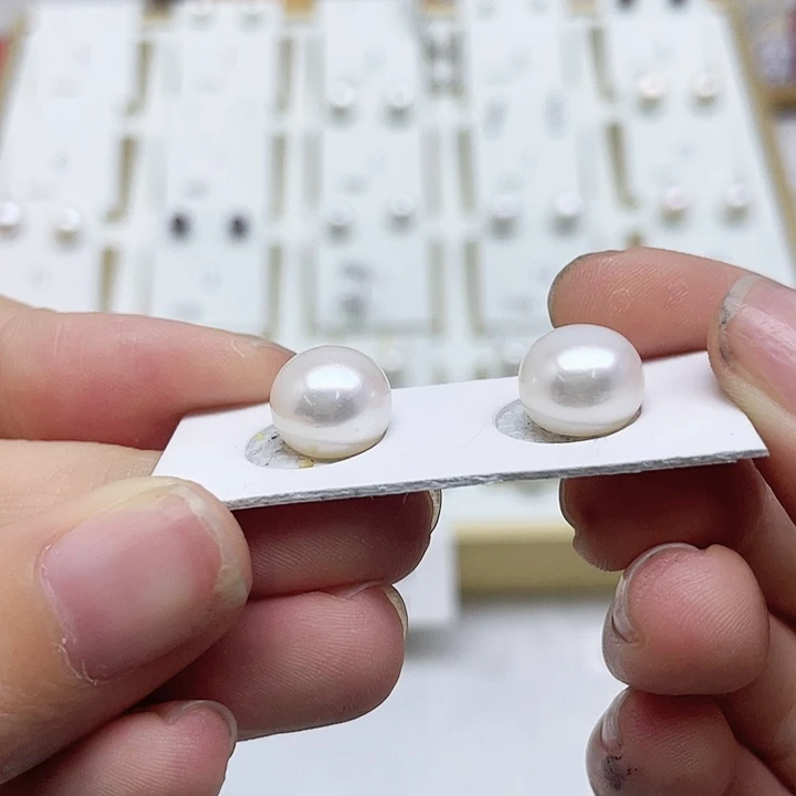 淡水珍珠耳饰银S925镶嵌洗****毛