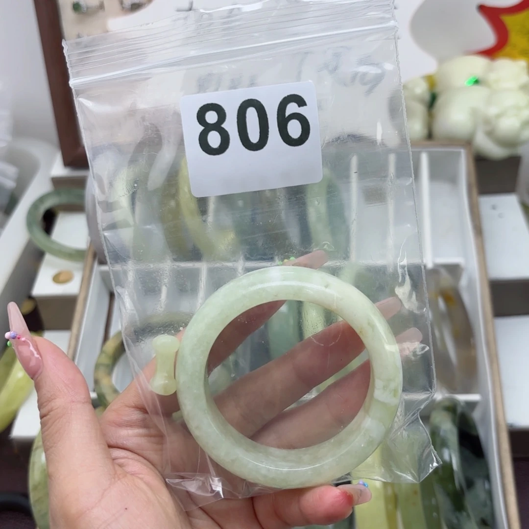 蛇纹石玉未镶嵌手镯喵*