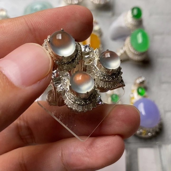 未镶嵌定制翡翠玻璃种8-9mm