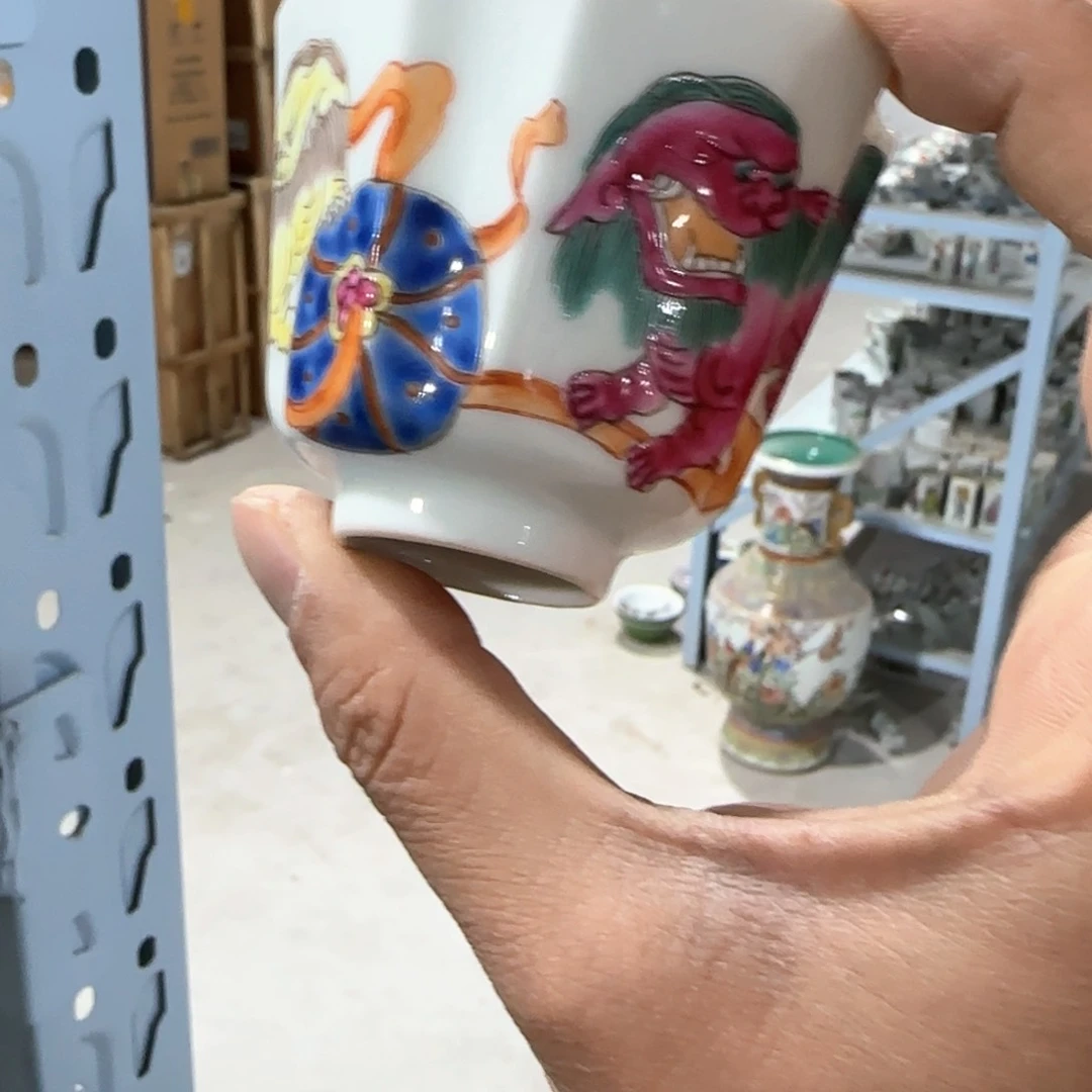 瓷片摆件手绘瓷器全部处理