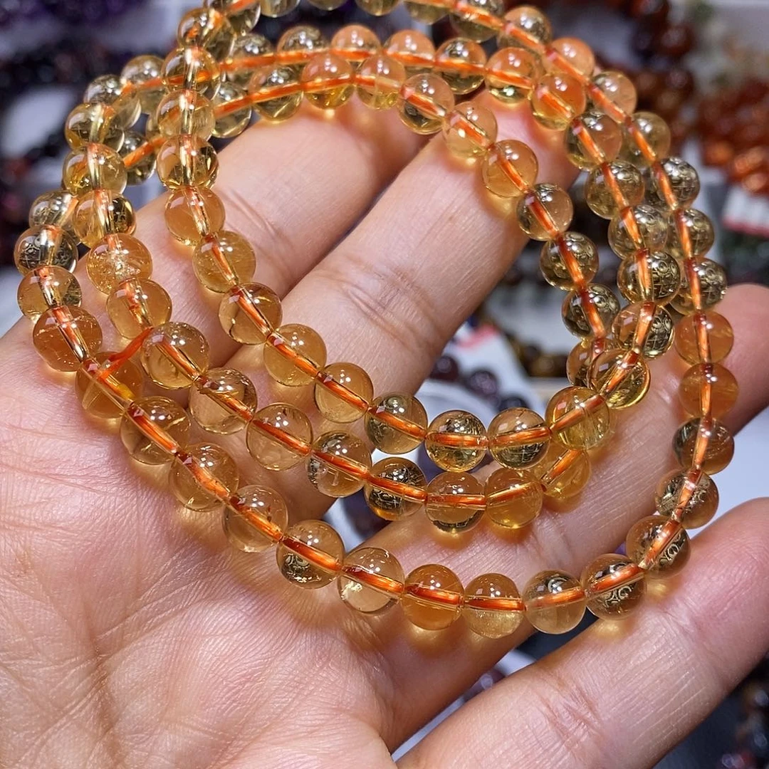 水晶手链未镶嵌黄水晶