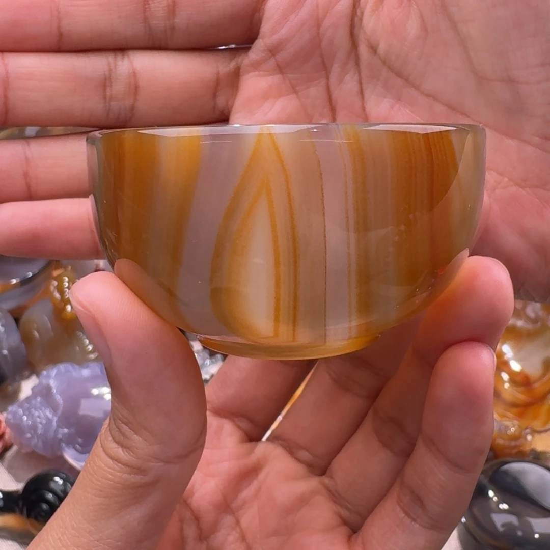 玛瑙/玉髓玛瑙茶杯未镶嵌侯*