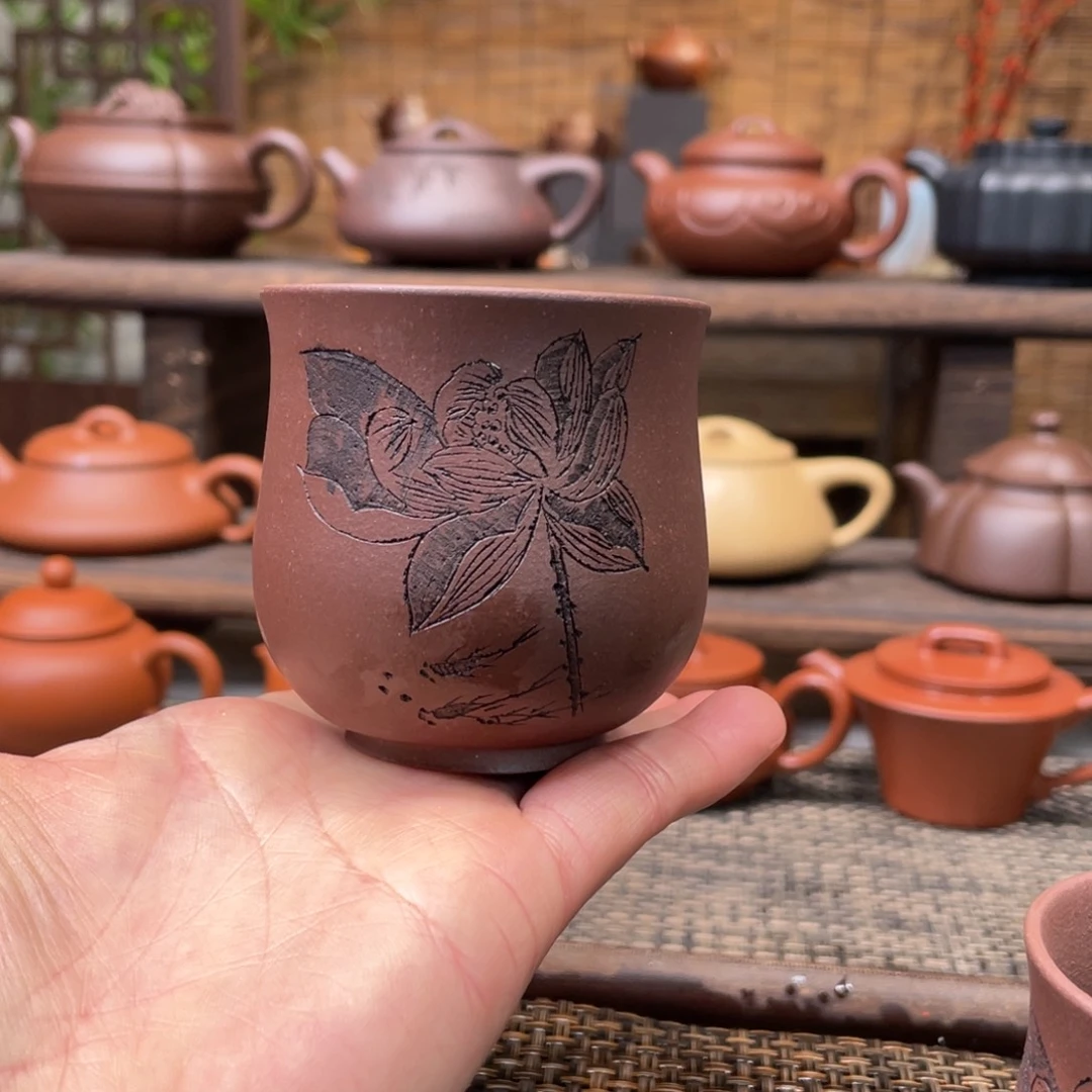 紫砂茶壶宜兴原矿紫砂手工制120佱