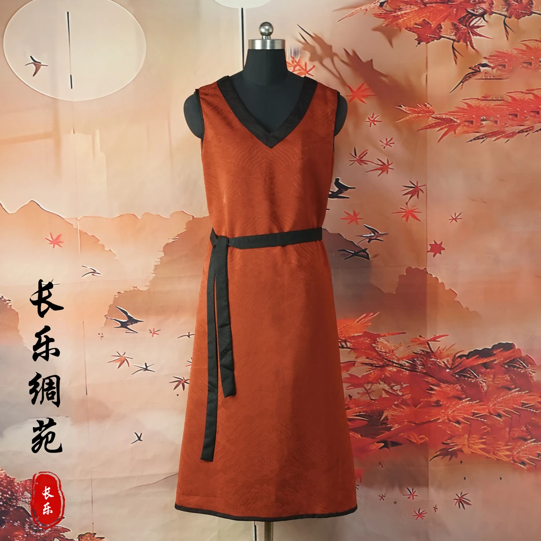 【长乐绸苑】新中式休闲提花背心连衣裙（T05）