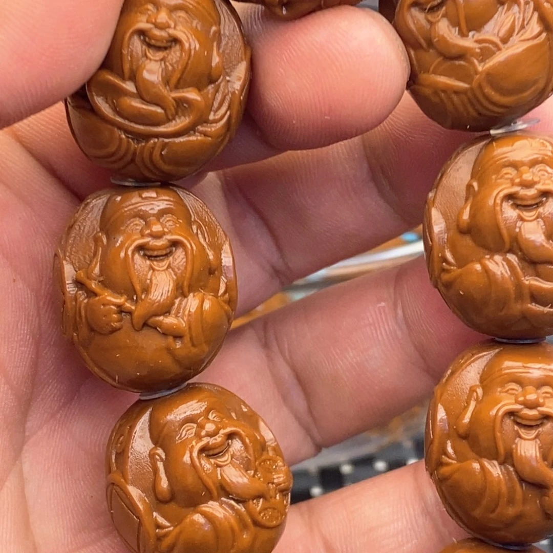 木财迷大手串雕刻手串沉水核