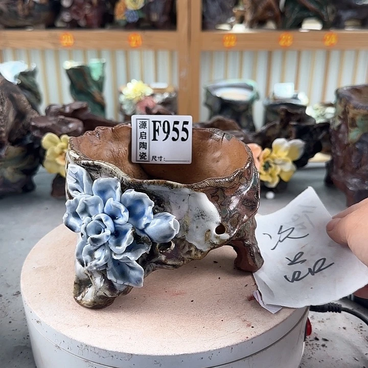 紫砂花盆景德镇陶瓷多肉花盆特价955