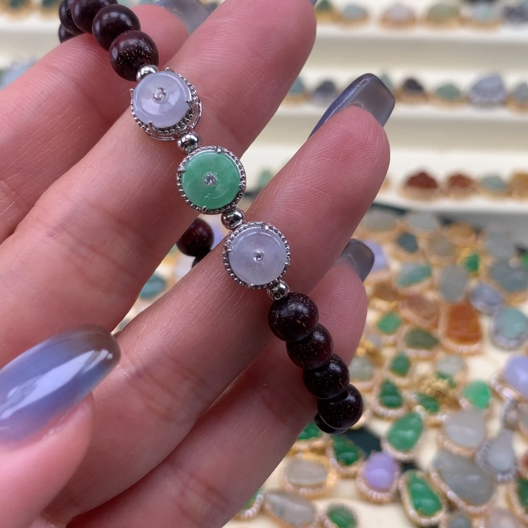 翡翠银S925镶嵌颈饰