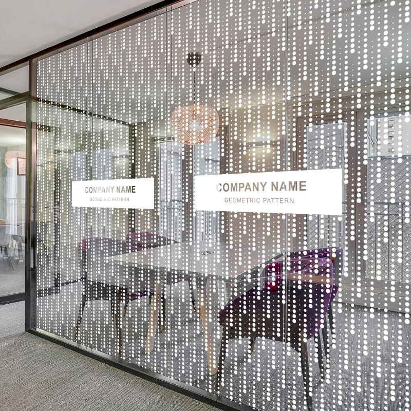 高端定制办公室圆点渐变玻璃贴纸流水气氛UV水滴静电透明装饰贴膜