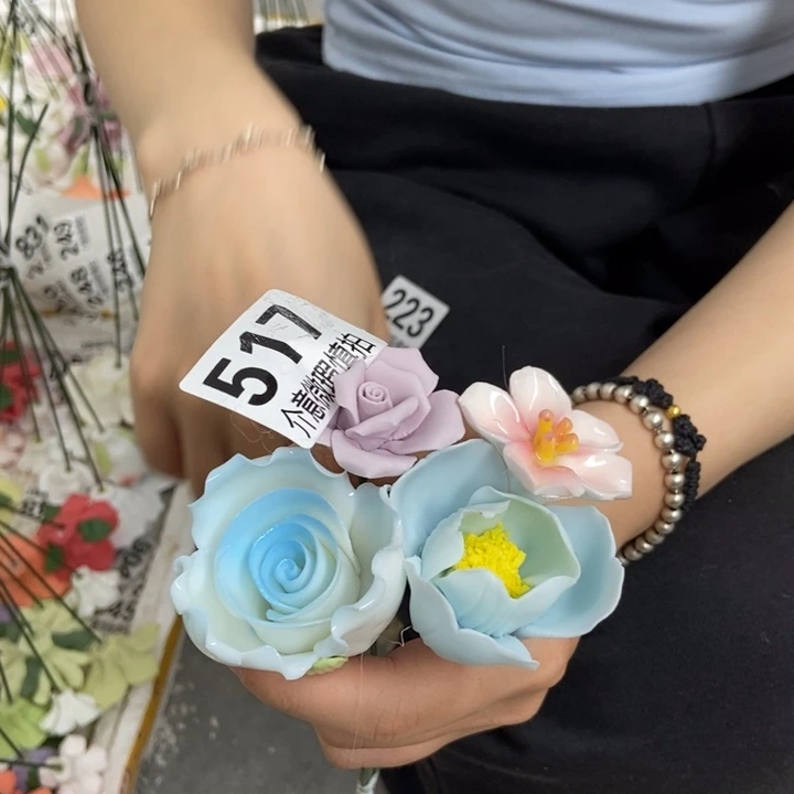 杯手工制作陶瓷花