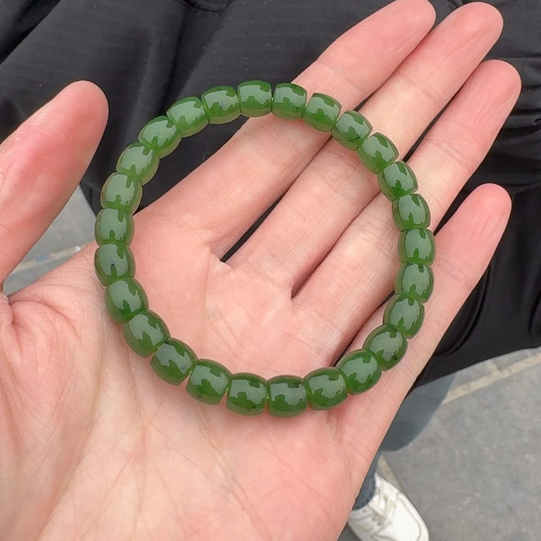 和田玉手串未镶嵌122张昕宇