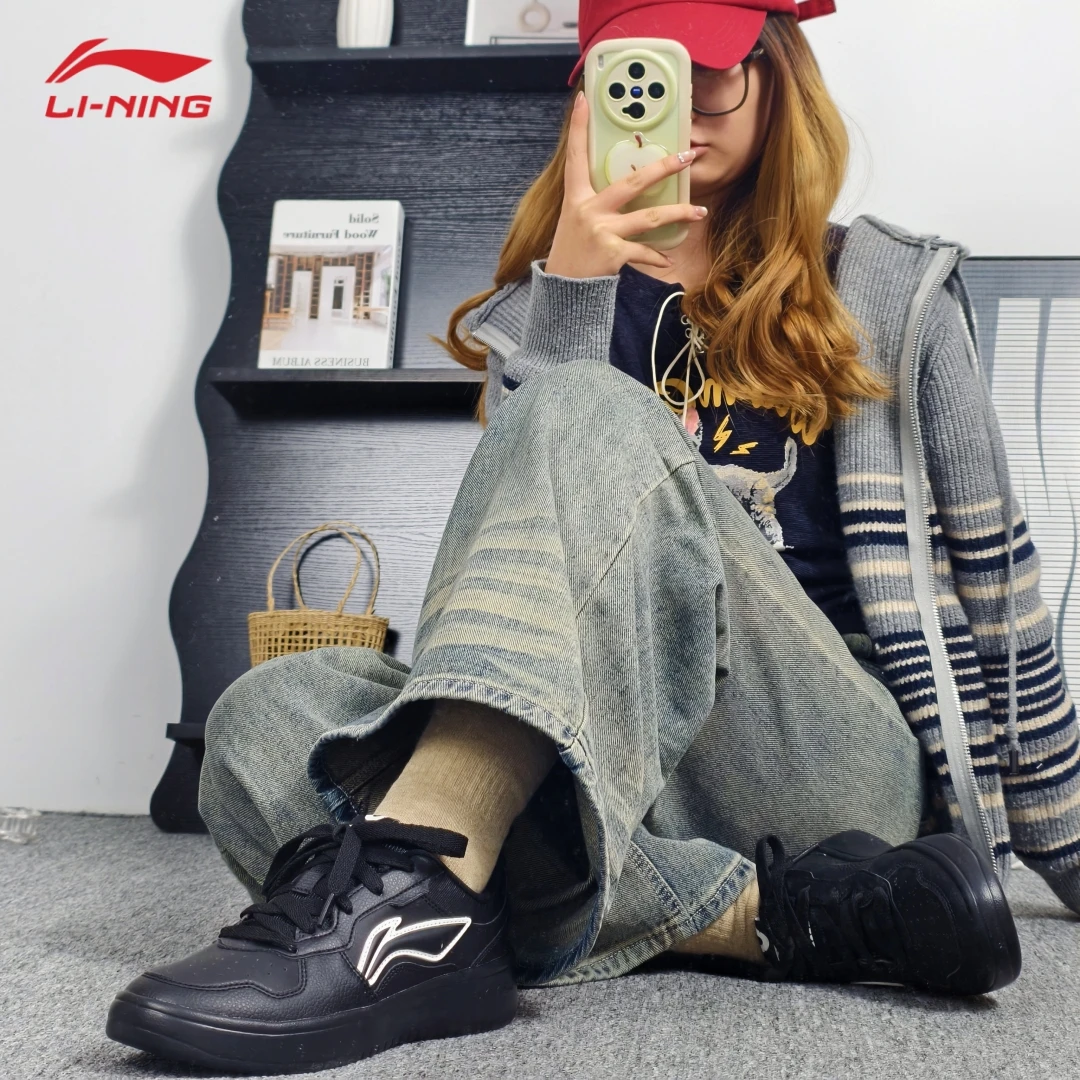 李宁初云板鞋女款2025正品经典百搭空军一号透气运动鞋时尚休闲鞋