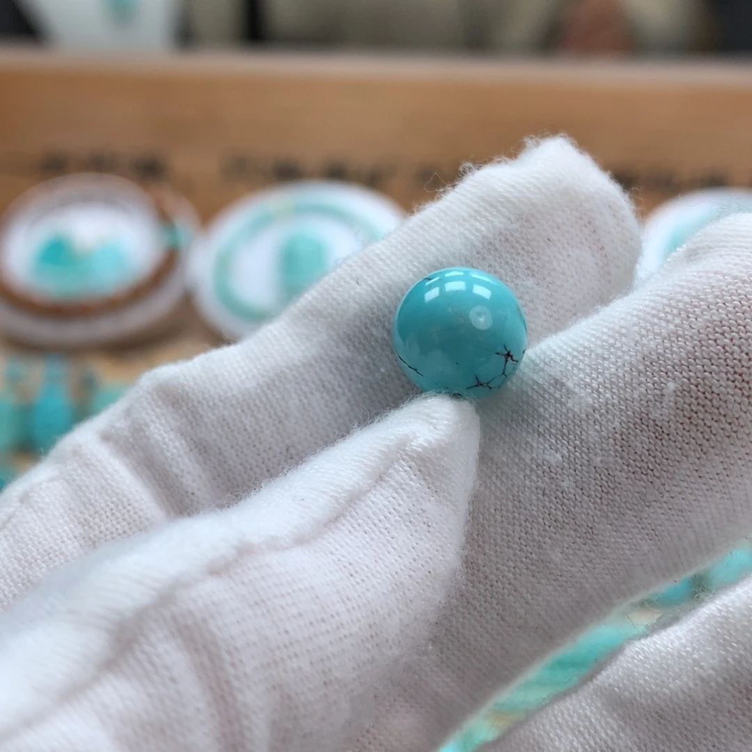 绿松石未镶嵌绿松石圆珠