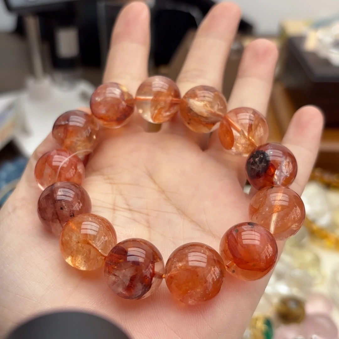 未镶嵌手链水晶红浇花17