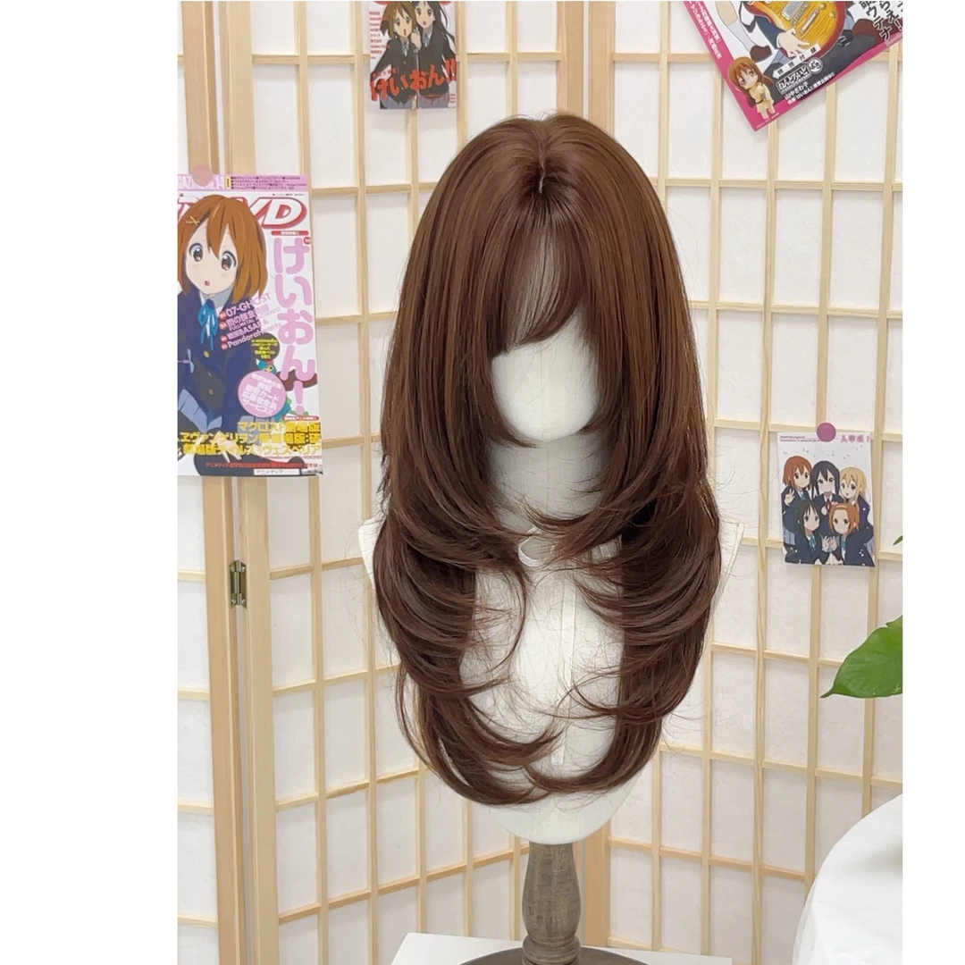 【泡芙朵朵】水舞沙日系高层次Lolita巧克力棕日常软妹全头套假发