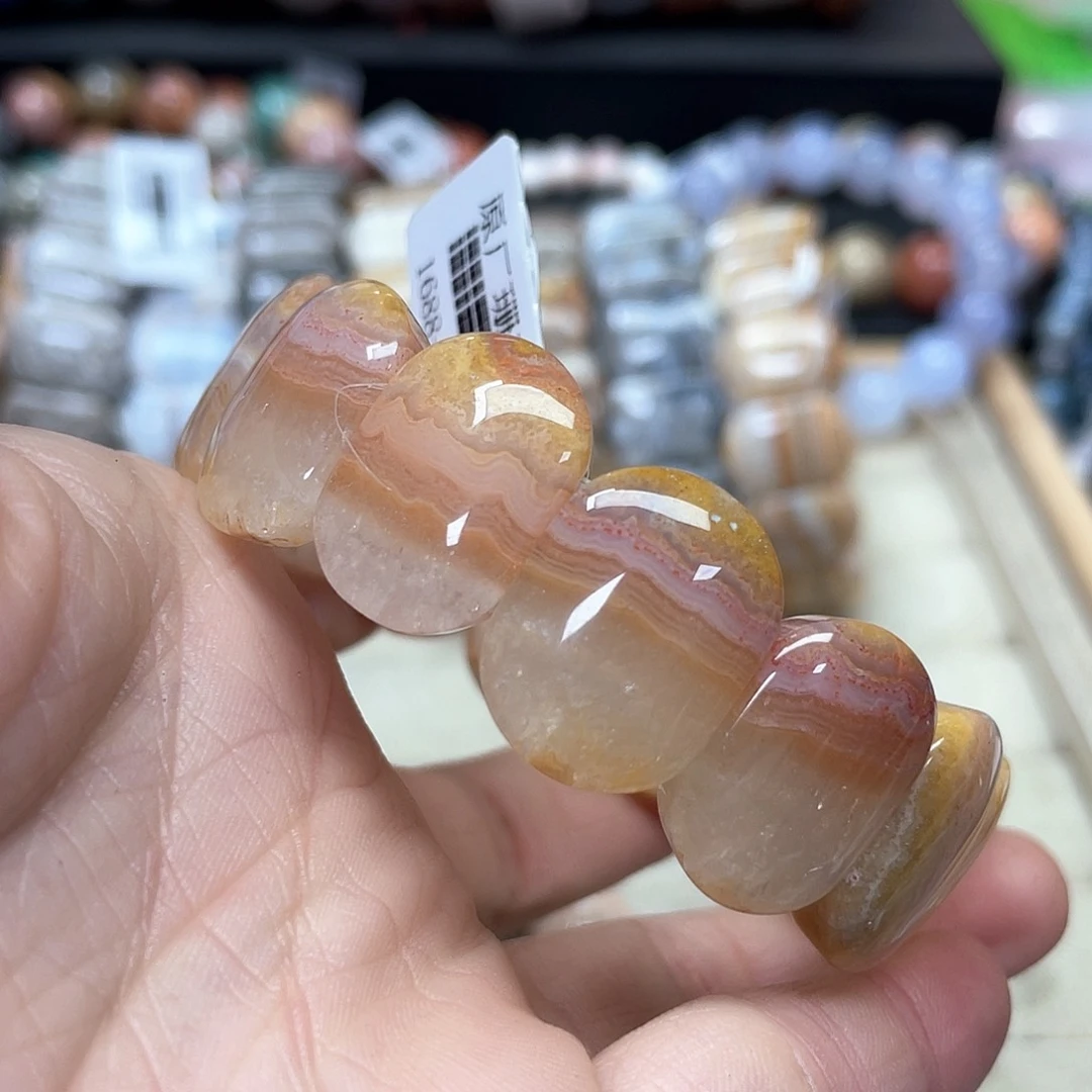 硅化珊瑚（珊瑚玉）手链未镶嵌黑*喵152