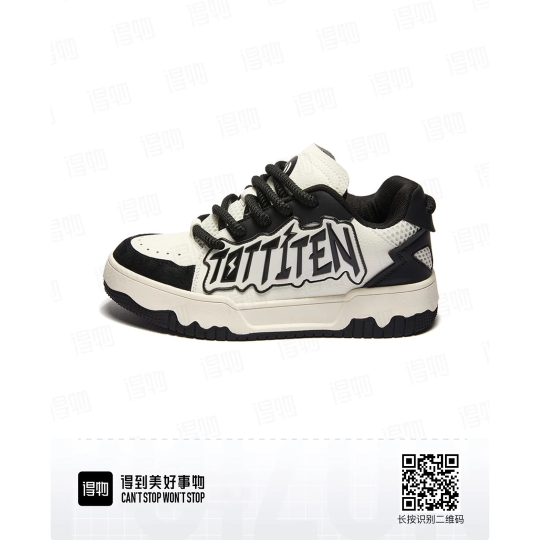 TOTTITEN正品/合成革复古百搭厚底增高低帮板鞋潮牌男女同款