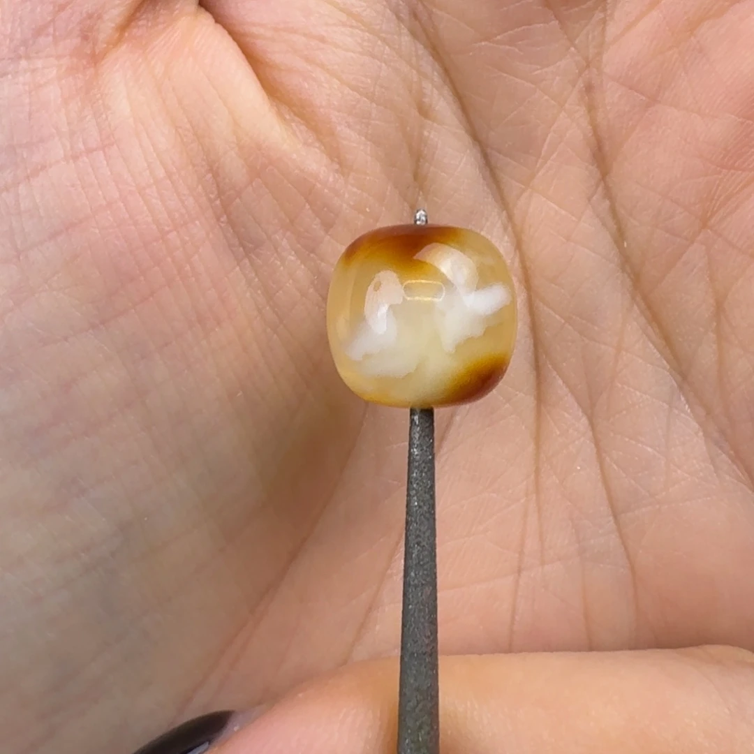 琥珀未镶嵌裸石12mm蜜蜡单珠