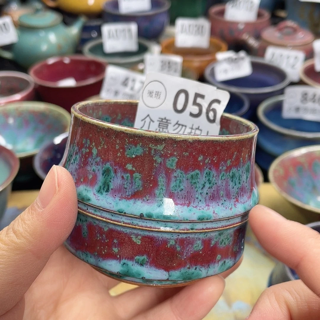 摆件陶神后钧瓷原产地高温烧制微瑕