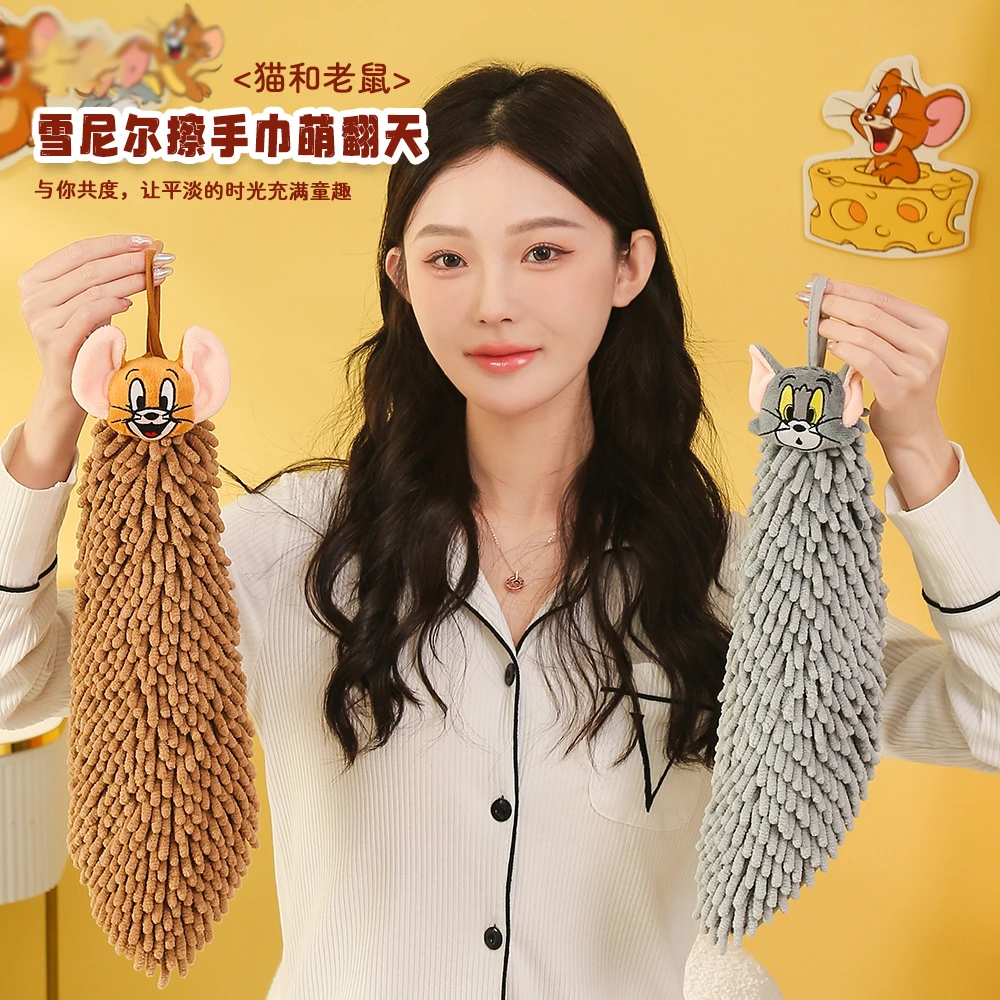 雪尼尔速干擦手巾可挂式卡通擦手球卫生间厨房抹吸水小毛巾家用