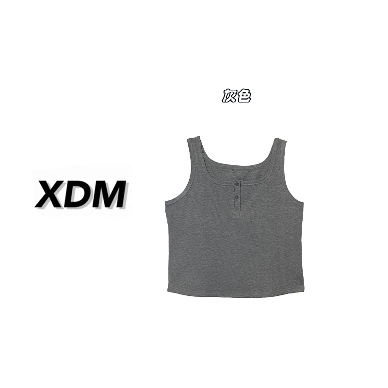 2025大码女装早春新款简约百搭设计感背心吊带3071